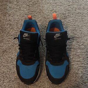 Nike Air Max Black and Blue with Orange Accents